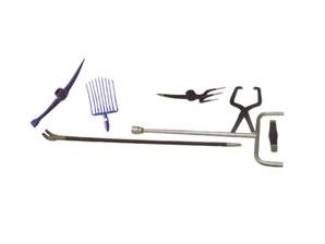 鋼叉、道鎬、撬棍、螺旋道釘扳手等